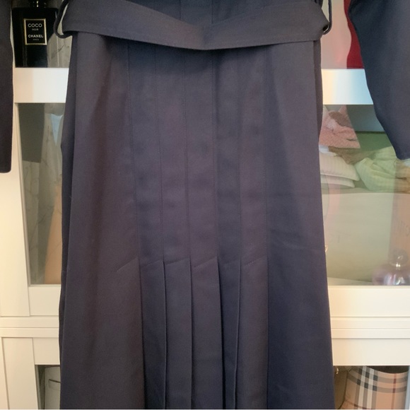 Vintage J. Gallery Womens Belted Trench Coat Navy Blue Size 8 - Picture 11 of 12